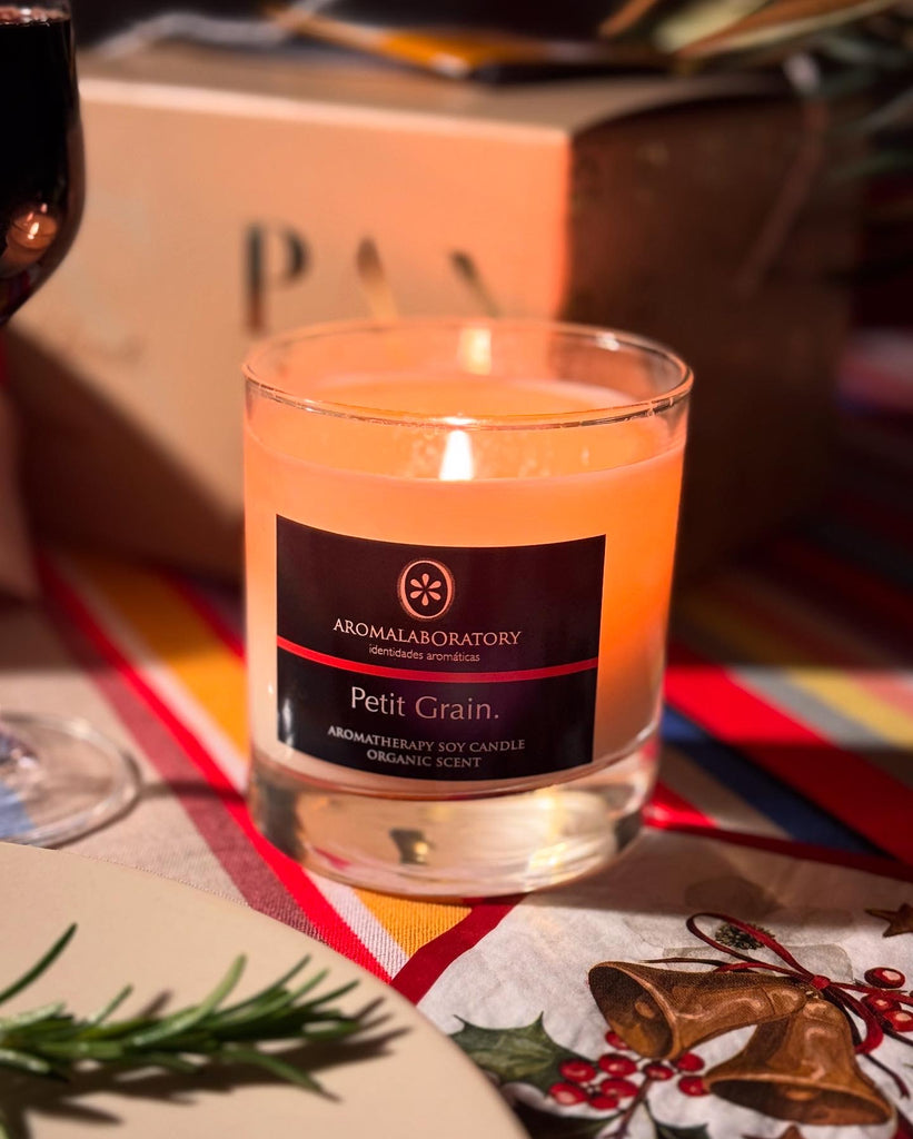 Vela PETIT GRAIN. Aromaterapia. Ecológica.