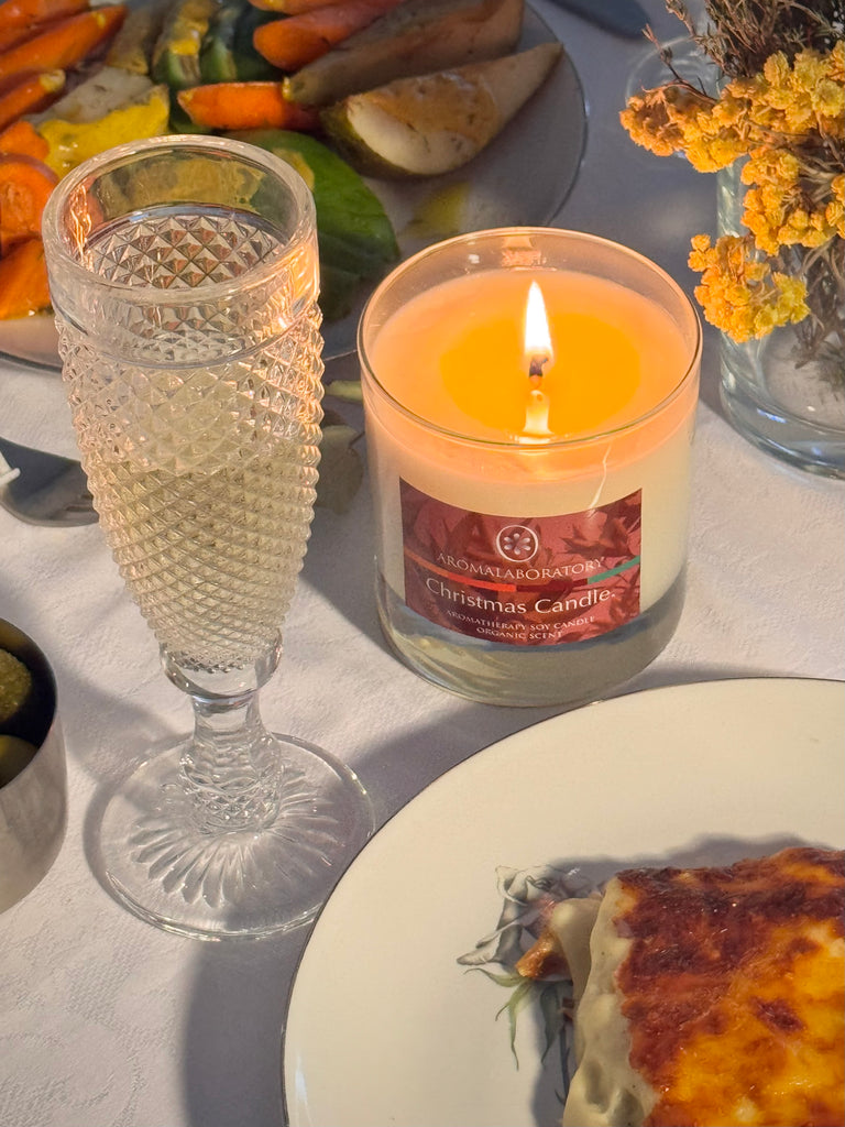 Christmas Candle. Aromatherapy.