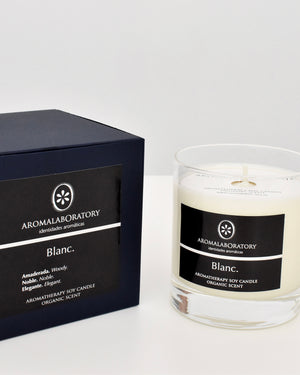 Bougie BLANC. Aromathérapie. Biologique.