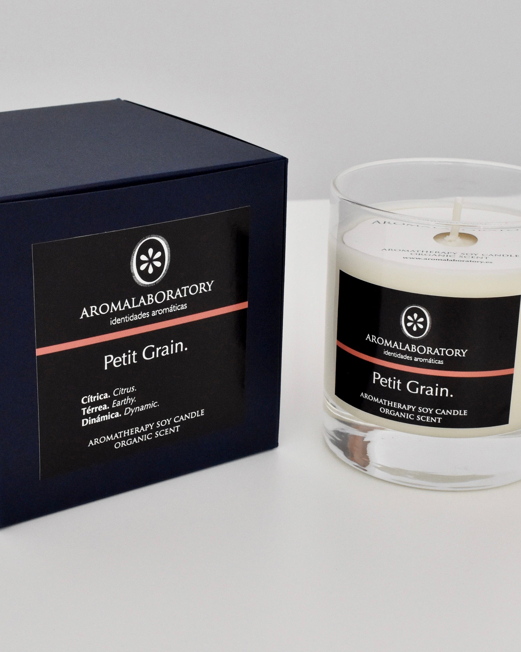 Vela PETIT GRAIN. Aromaterapia. Ecológica.